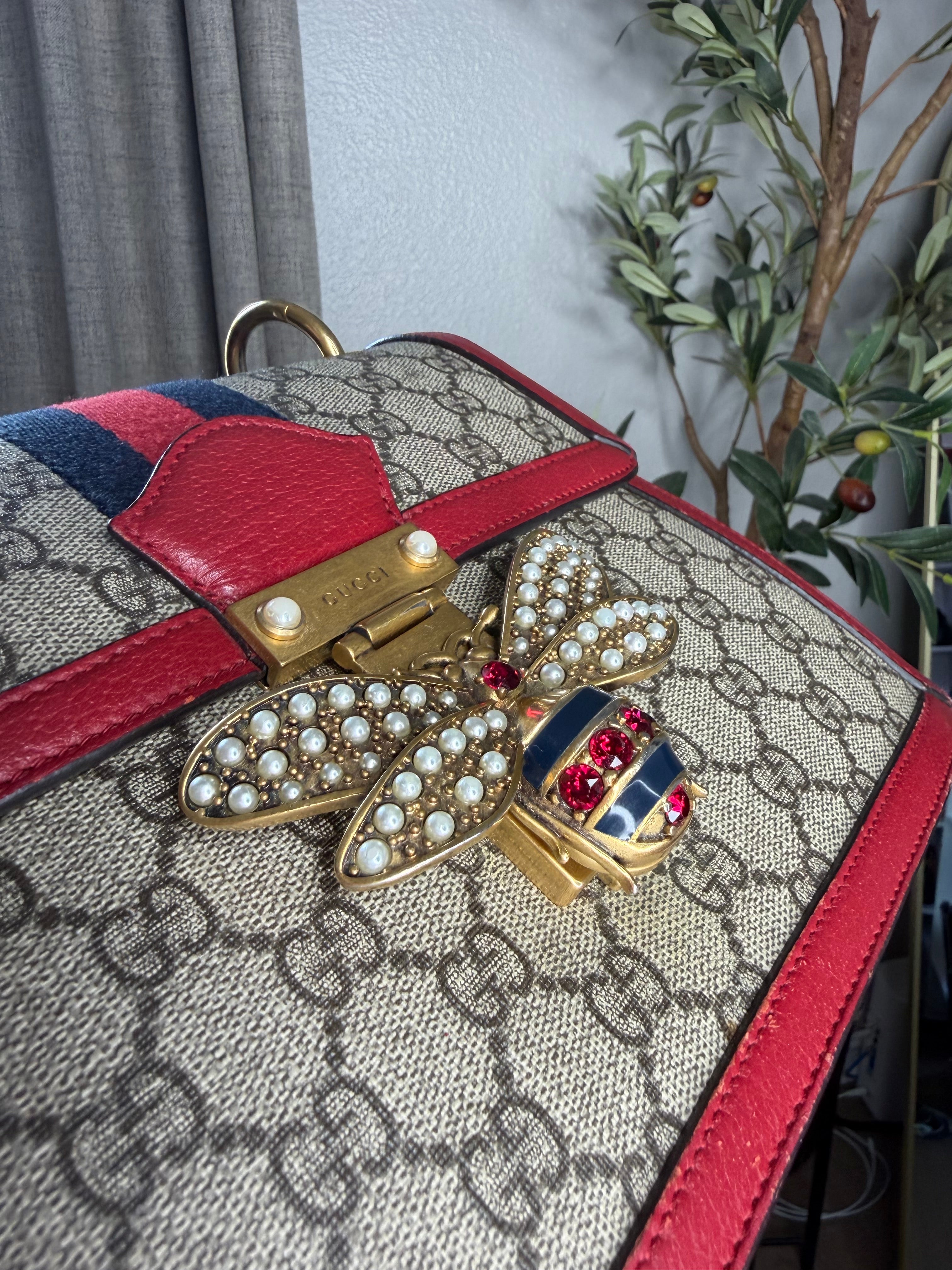 Gucci Queen Bee Margaret Top Handle with long strap