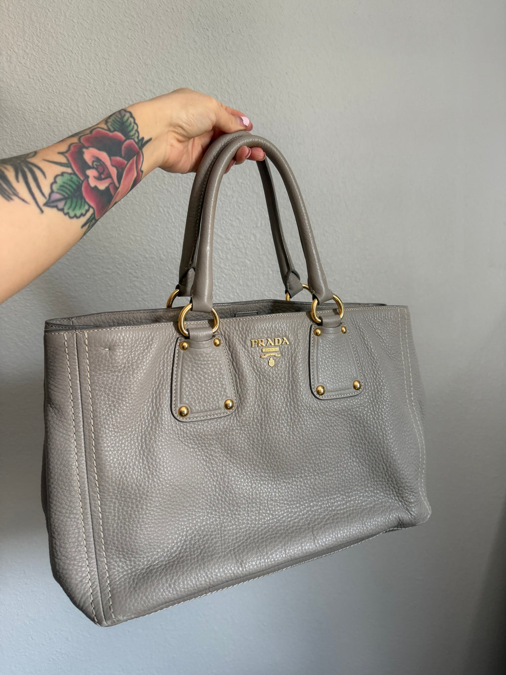 Prada Vitello Daino Tote
