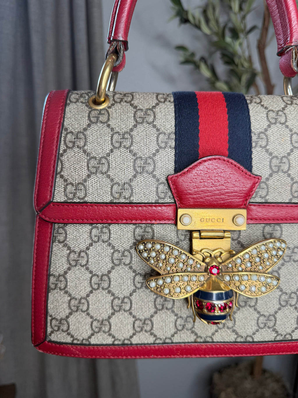 Gucci Queen Bee Margaret Top Handle with long strap