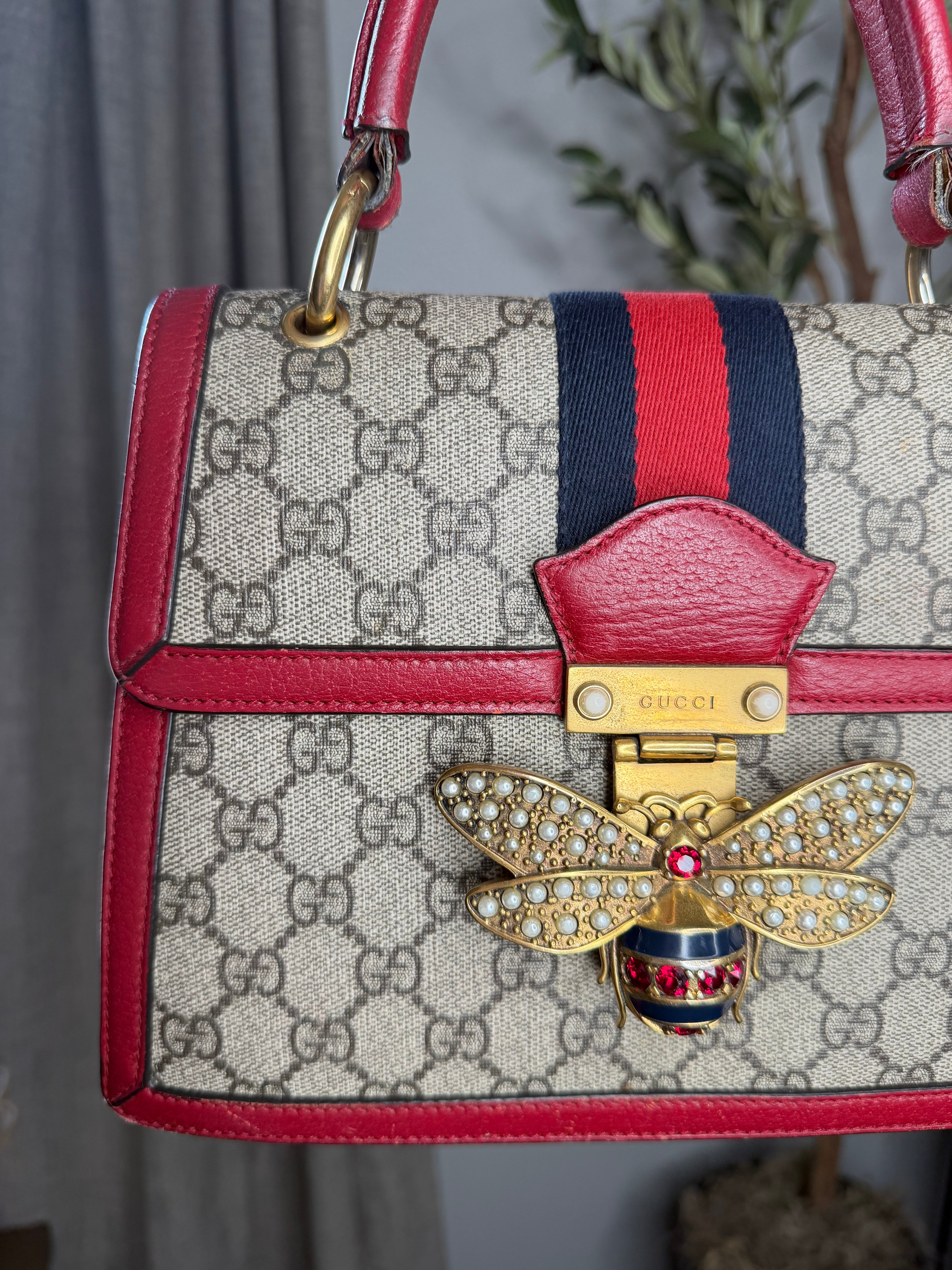 Gucci Queen Bee Margaret Top Handle with long strap