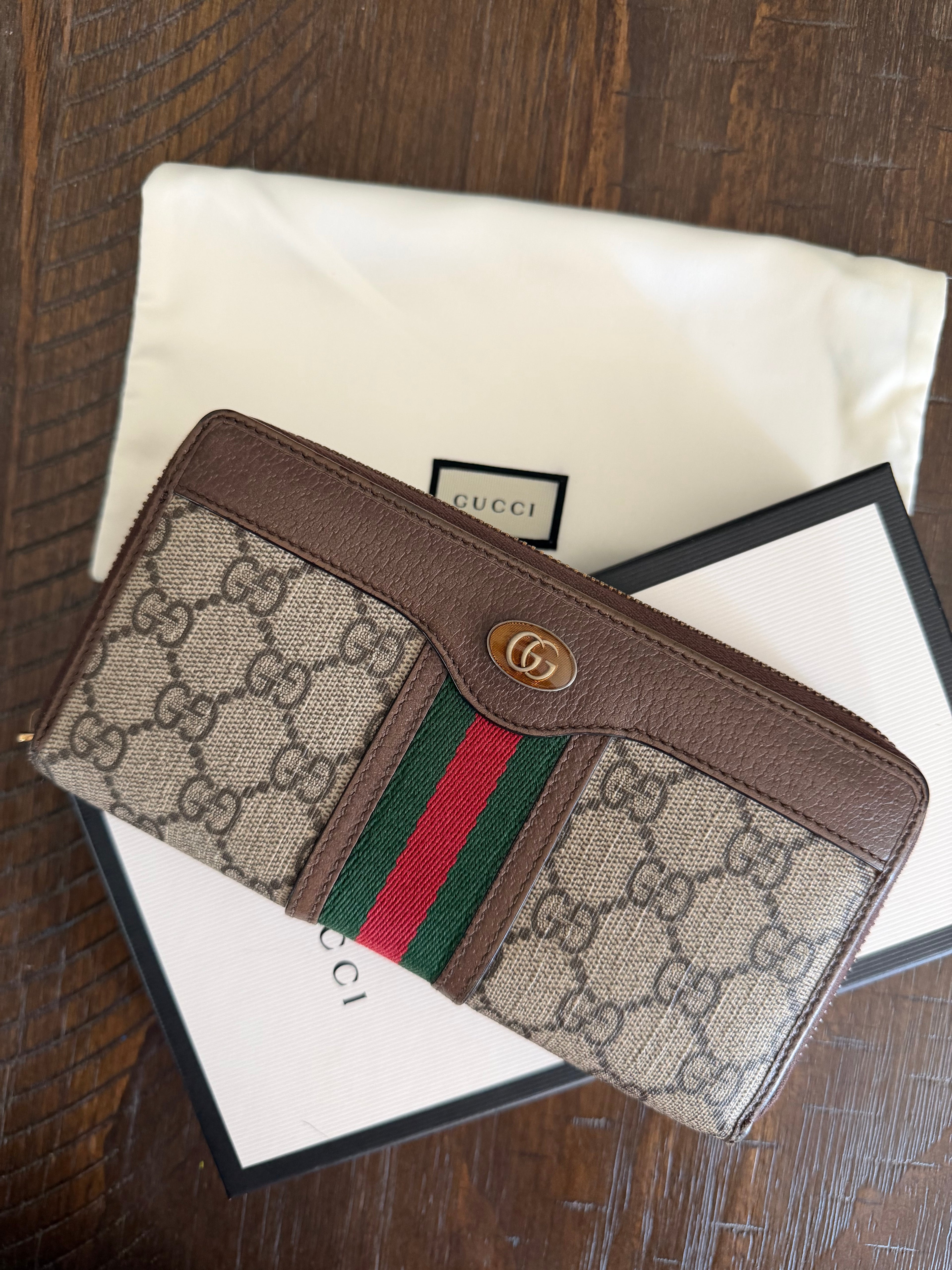 Gucci Ophidia Zip Around Wallet