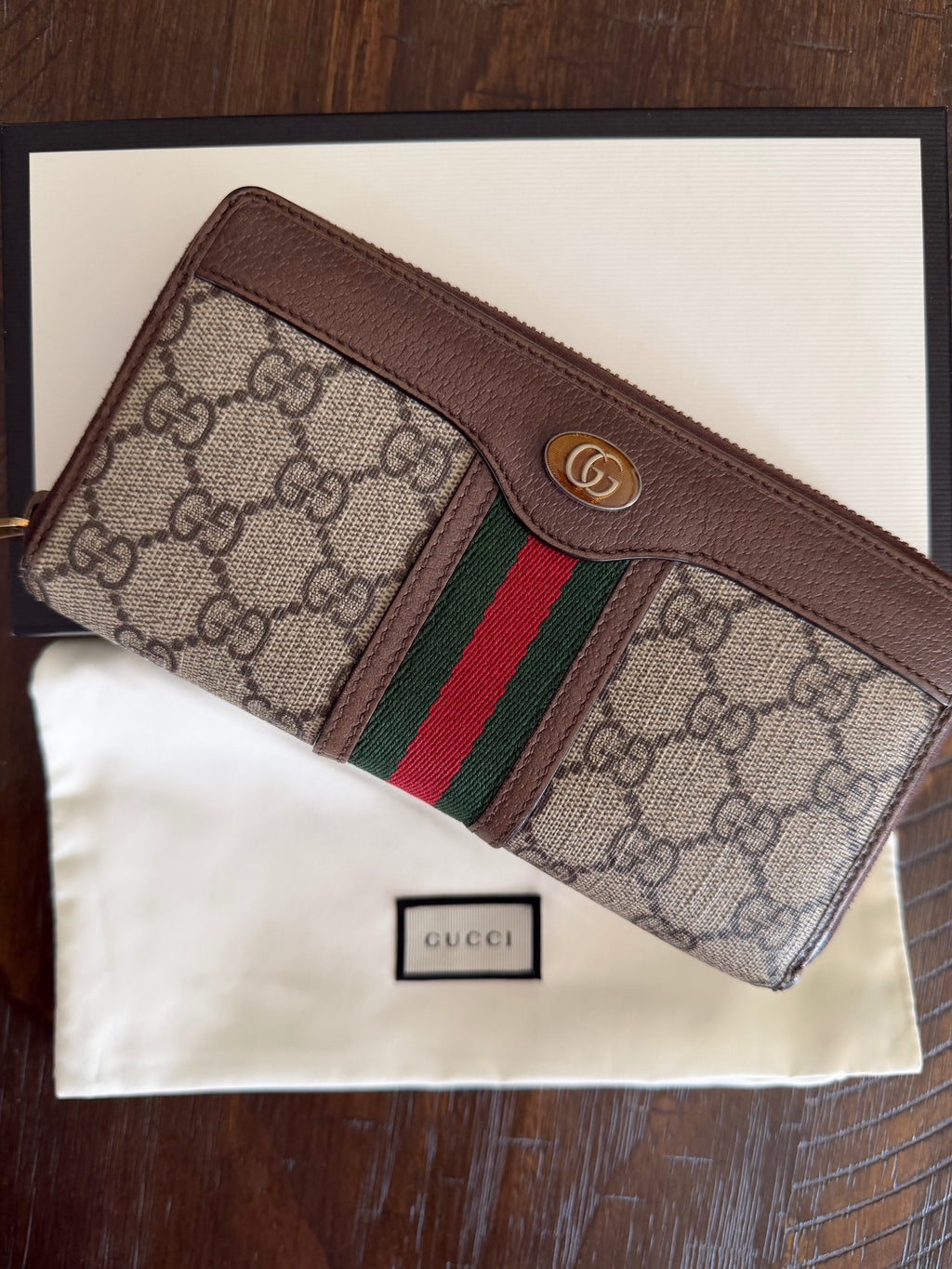 Gucci Ophidia Zip Around Wallet