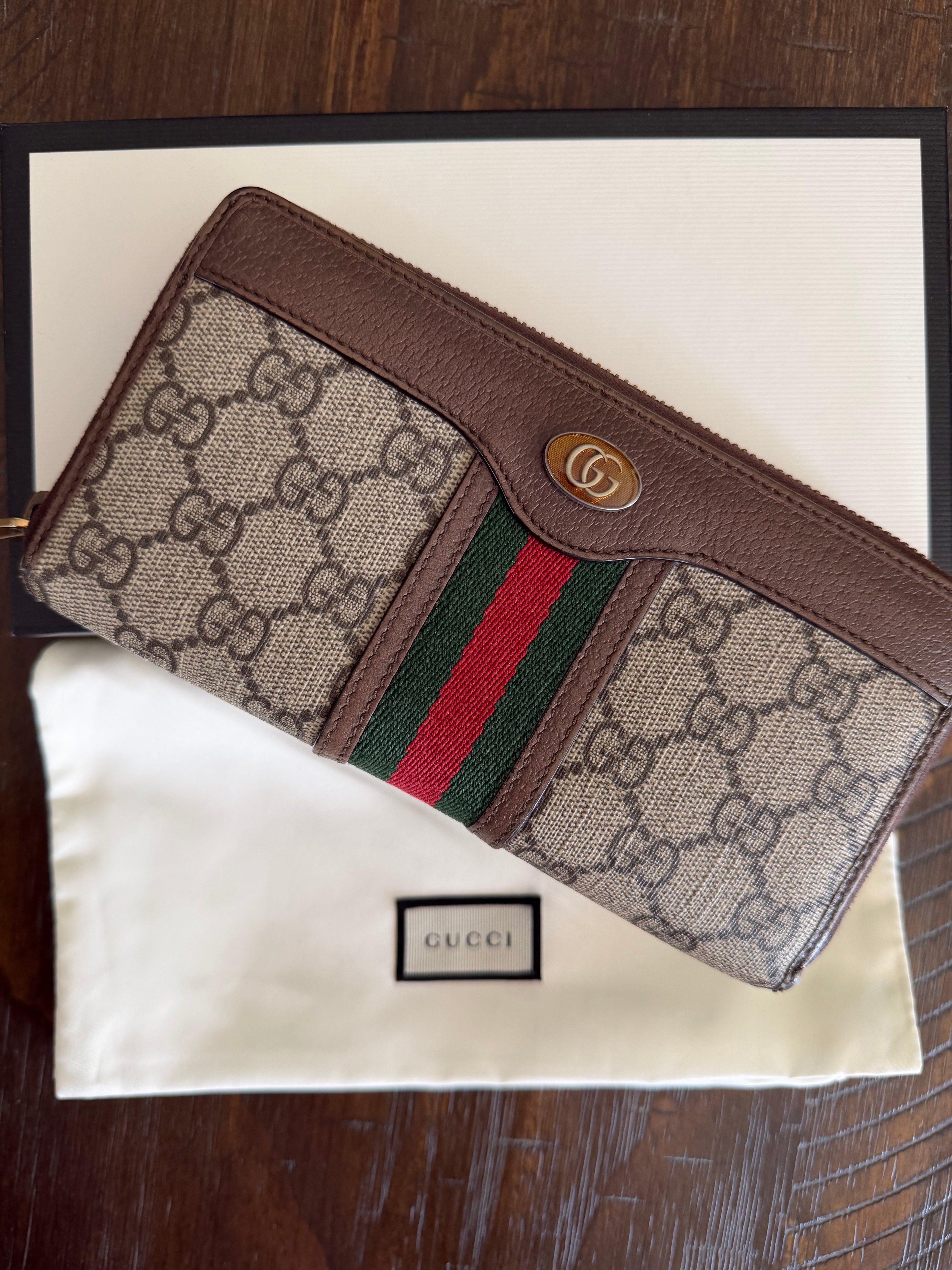Gucci Ophidia Zip Around Wallet