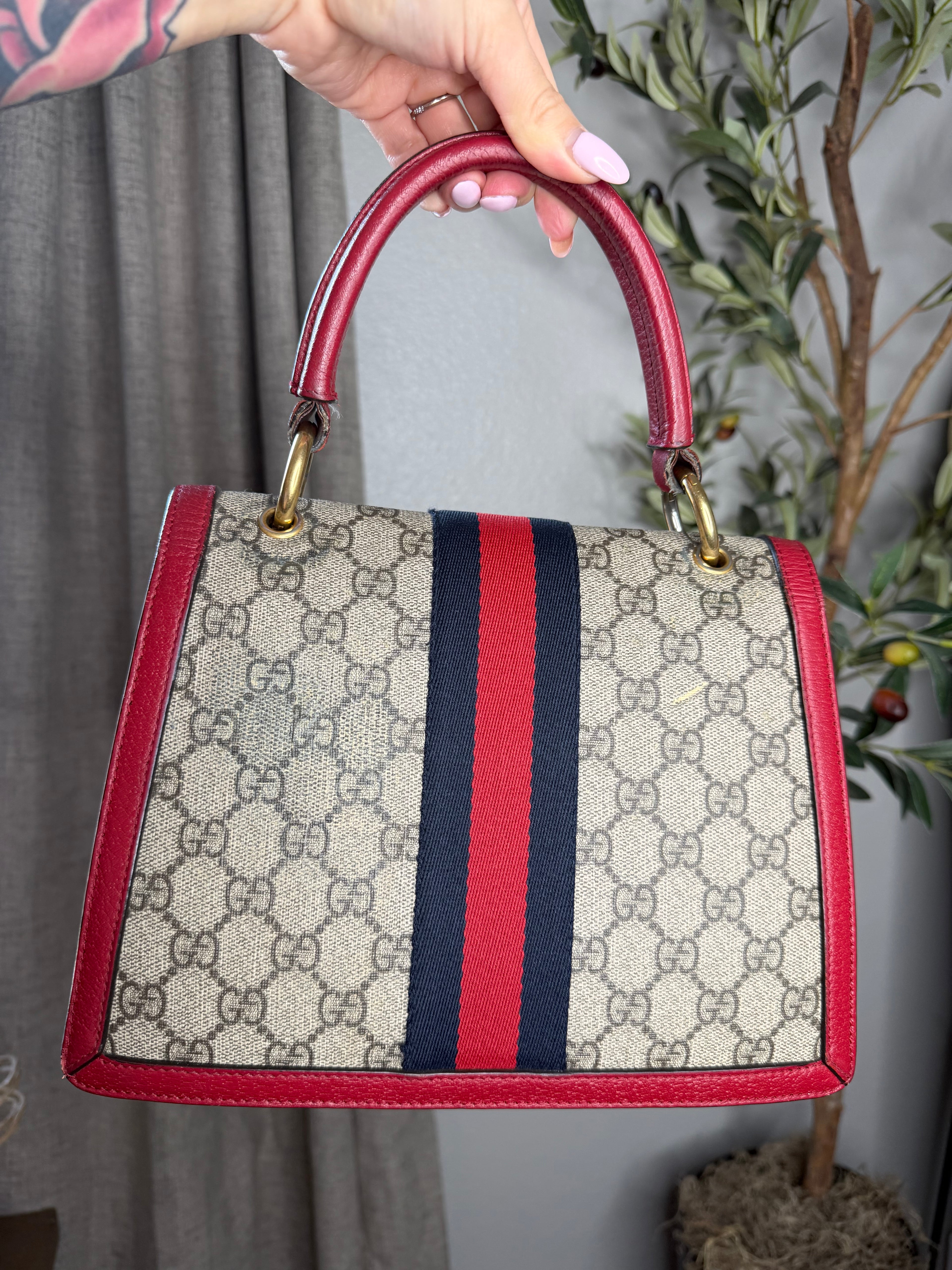 Gucci Queen Bee Margaret Top Handle with long strap