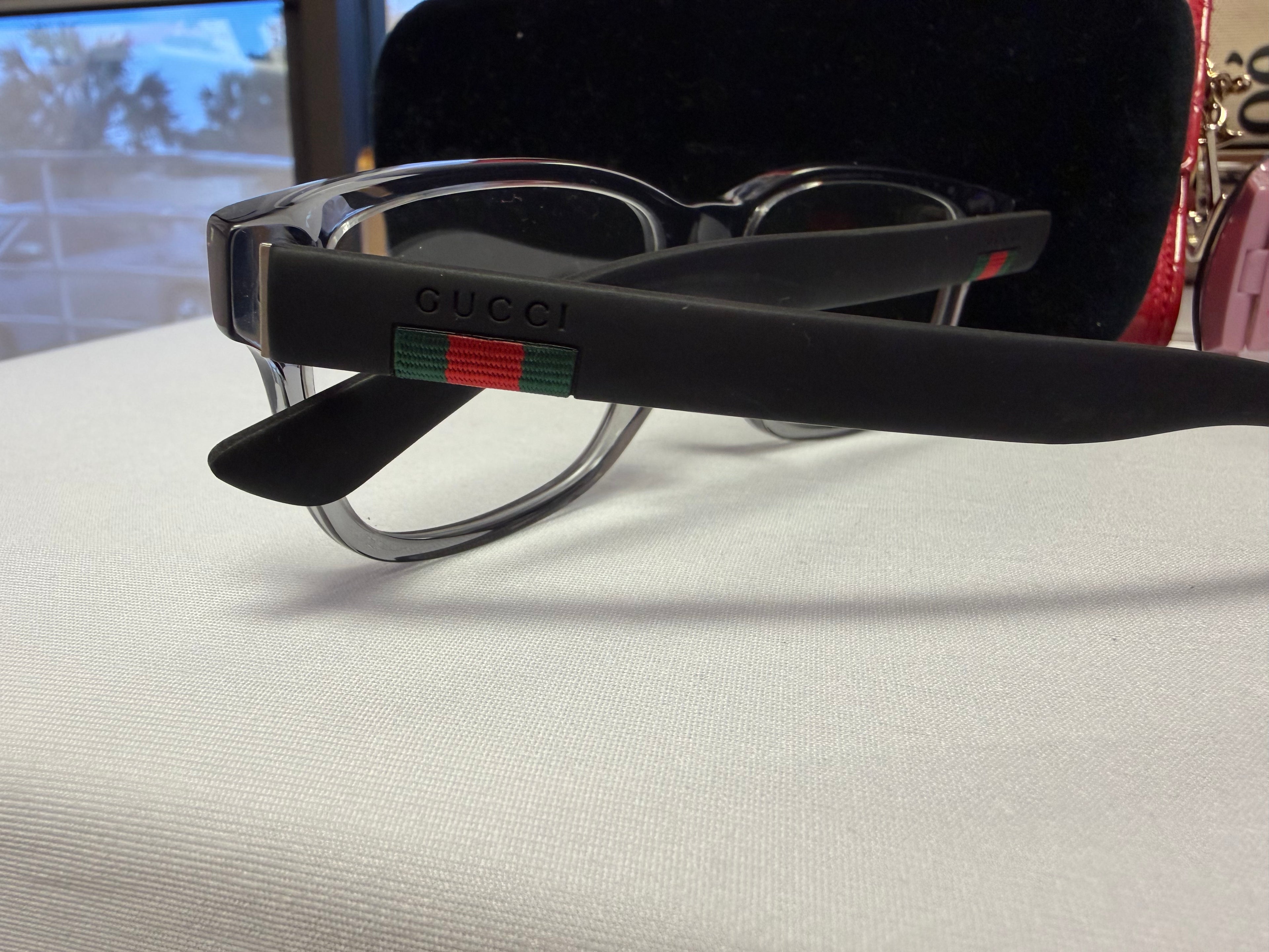 Gucci clear/RX sunglasses